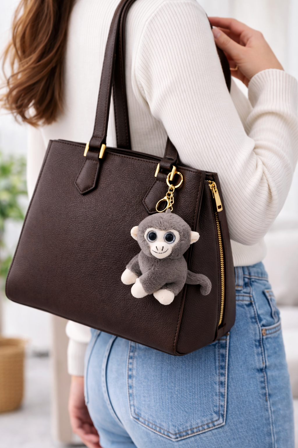 Punch the Monkey Plushie Keychain